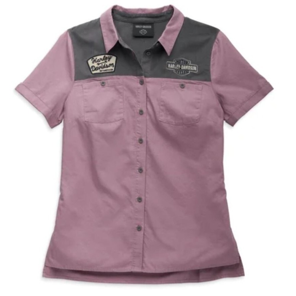 Harley Davidson Women Shirt XS Limited Colorblock Modern Mechanic 96282-23VW NEW